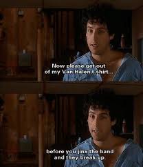 In The Wedding Singer 1998 Robbie Tells Linda At One Point To Get Out Of My Van Halen T Shirt Before Y In 2020 The Wedding Singer Wedding Singer Quotes Singer Quote
