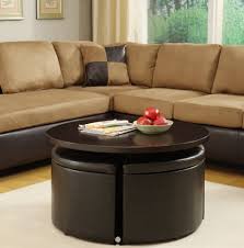 High gloss coffee table, modern glossy side table with 4 storage drawers rectangle wood cocktail console end table for home living room 37.4x 23.6x 12.2 inch white. Round Coffee Table With Storage Ottomans Ideas On Foter