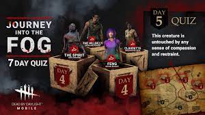 Dead By Daylight Mobile On Twitter The Spring Harvest Collection Will Be Available In The Bloodmarket From April 16th May 10th Use Your Bloodpoints To Acquire Ultra Epic Tier Super Mystery Guess the characters of dead by daylight is a quiz game entirely free for all fans of this anime that we all loved when it first came out. dead by daylight mobile on twitter