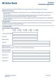 Offering the business card, business debit, onecard and visa purchasing card. Onecard Business Cards Online Application Form Ulster Bank