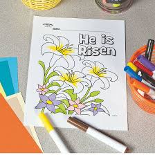 Practice your faith with crayons! He Is Risen Lily Free Printable Coloring Page Fun365