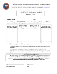 Important information about how to get a child support order enforced if you face any problems. Child Support Verification Form Fill Online Printable Fillable Blank Pdffiller