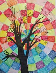 By My Ben Pinned By His Art Teacher Warm Cool Tree 6th Grade Art Ed Central Wooley Really Cool Drawings Art Easy Art Projects