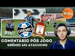 O ano de 2020 é o centésimo décimo sétimo com confrontos na história do grêmio. Comentario Pos Jogo Gremio 6x1 Ayacucho Youtube