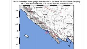 Selama bulan januari 2021 hampir setiap hari di. Baru Saja 2 Gempa Guncang Pesisir Barat Lampung Malam Ini Pertama 5 4 Ini Daerah Yang Merasakannya Tribun Jabar