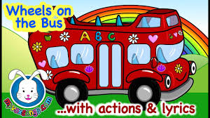 Wheels On The Bus Go Round Round Song Lyrics Red Bus Long Version Youtube