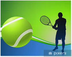 Diese meisterschaft wurde von dem tennisspieler roger federer gefördert. Poster Tennis Spieler Auf Abstrakten Hintergrund Pixers Wir Leben Um Zu Verandern