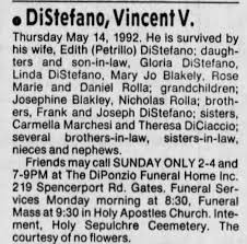 Obituary for Vincent V. DiStefano