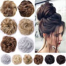 Feshfen tousled updo messy hair bun hairpiece, fluffy hair bun extension with elastic rubber band messy bun hair piece synthetic ponytail hair scrunchies for women girls. Pin On Hair Switch