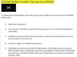 A steam gift card can be a great present. Steam Wallet Credit Rm24 Tickets Vouchers Gift Cards Vouchers On Carousell