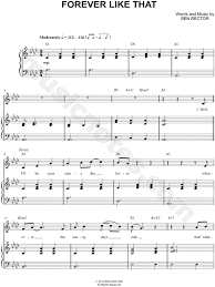 Ben Rector Forever Like That Sheet Music In Ab Major Transposable Download Print Sheet Music Ben Rector Digital Sheet Music