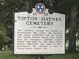 Tipton-Haynes Cemetery Historical Marker