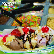 Delicious Banana Split From The Ice Cream And Frozen Yogurt Shop At The Sandpiper Beacon Beach Resort Fruit Recipes Frozen Yogurt Shop Banana Split