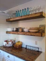 Upper wall cabinets are more shallow at 12 to 15 inches so as to not encroach upon the follow these steps to straighten up your kitchen cabinets and shelves so they're a pleasure to use. 65 Ideas Of Using Open Kitchen Wall Shelves Shelterness