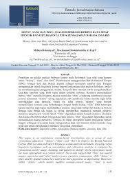 Pdf Skinny Slim Dan Thin Analisis Berbasis Korpus Kata Sifat Identik Dan Implikasinya Pada Pengajaran Bahasa Inggris