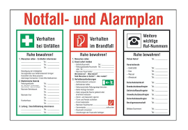 Er tritt in kraft, sobald ein alarm ausgelöst wird. Notfall Und Alarmplan Kunststoff Pvc 43 0200