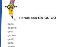 Perché a quattro anni mia mamma mi ha scoperto mentre leggevo a voce alta le parole. Parole Con Ga Gu Go Per La Scuola Primaria Elenco Da Stampare