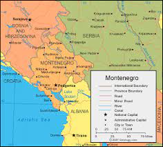 Montenegro On Europe Map Montenegro Map And Satellite Image