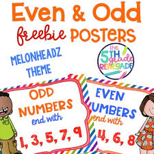 Even And Odd Numbers Poster Anchor Chart Freebie