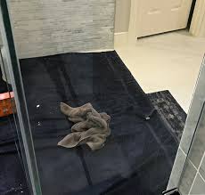 Put the liquid into the spray bottle, then spray the entire surface of your glass showers evenly and let it sit. Safely Clean A Shower Glass Door With Marble Tile Abbotts At Home