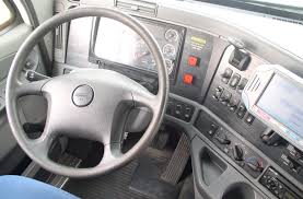 Ryder Truck Freightliner Columbia Tractor Cab Interior With Hts Systems Led Idec Dash Release Switches With Warning Indicator Freightliner Trucks Hand Trucks