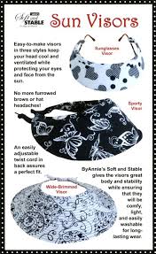 • 2 pieces of fabric for the brim, cotton is best, 12 x 8 (30cm x 20cm). Visor Sewing Pattern Sun Visors Sewing Pattern By Annie Unrein Headband Head Wraps And Hats Mccalls Sewing Pattern No