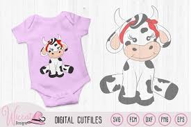 Download Baby Girl Cow For Baby Nursery Heifer Baby Farm Animal Svg 730899 Cut Files Design Bundles