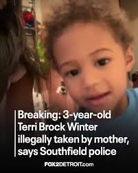 Police say that Terri was taken by Teri Brock, who is his mother. A court  order was issued for Brock to return Terri to his biological father, Lance  Winter.