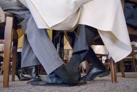 Man And Woman Playing Footsie Under The Table Mens Socks Fashion Mens Dress Socks Mens Outfits