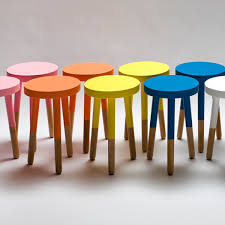 Candy Colored Stools By Francois Chambard Bemalte Hocker Beistelltische Selber Machen Ikea Oddvar