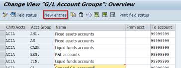 define account group sap transaction code obd4