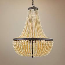 Crystorama Rylee 18 3 4 W Bronze And Wood Beads Chandelier 74v04 Lamps Plus