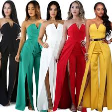 Events such as a wedding have a stricter dress code and require women to wear a long evening gown. Multi Color Fashion Kick Pleated Jumpsuit Women Ladies Dinner Party Wear Shopee Malaysia