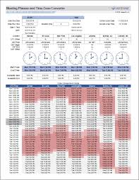 Download The World Meeting Planner From Vertex42 Com Time Zone Converter Meeting Planner Planner