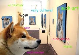 Shiba Inu Critiques Art In The Finest Way Possible Much Concept Makes Me Laugh Shiba Inu Dog Jokes Shiba Inu Dog