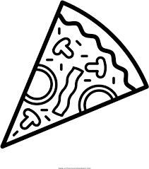20+ free pizza coloring pages for kids, including images of pepperoni pizza slices, whole pizza coloring and more. Pizza Coloring Page Pizza Outline Png Clipart Full Size Clipart 3786066 Pinclipart