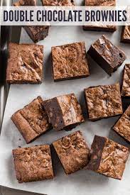 Double Chocolate Brownies Recipe Unsweetened Chocolate Dessert Recipes Chocolate Brownies