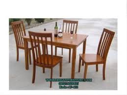 Meja makan kaca full tempered 4 kursi. Harga Meja Makan 4 Kursi Kayu Jati Model Meja Makan Jati Terbaru Ikhsan Furniture Jepara