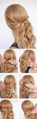 Easy Hairstyles Shoulder Length Blonde Curly Hair Hair Do It Yourself Hair Style Ideas Haarfrisuren Frisuren Fur Lockiges Haar Geflochtene Frisuren