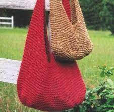 What kind of bag is knitted in one piece? Knitted Bag Patterns For Beginners Knitting Bag Pattern Knitted Bags Knitting Tote Bag