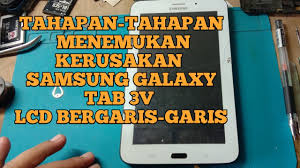 Samsung Galaxy Tab 3v T116 Lcd Bergaris Garis Youtube