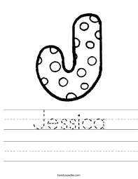 Jessica Worksheet Preschool Worksheets Dot Worksheets Handwriting Practice
