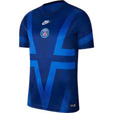 Nike paris saint germain x jordan match home shirt 2021 2022 junior. Paris Saint Germain Blue Pre Match Shirt 2019 20 Authentic Nike Gear