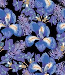 Colorful Fabrics Digitally Printed By Spoonflower Moody Iris Purple Iris Flowers Iris Flowers Purple Iris