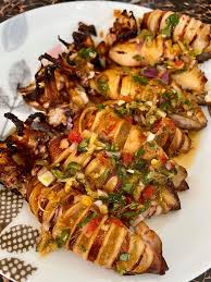 3 sudu cili kering (kisar halus) 1 sudu cili api kisar. Sotong Bakar Thai Sos Sedap Padu Memang Terangkat