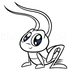 Cartoon Cricket Drawing Tutorial, Step By Step, Drawing Guide, By Dawn -  Dragoart