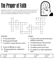 Solve the puzzles online or print them to do on paper. Prayer Of Faith Crossword Sermons4kids