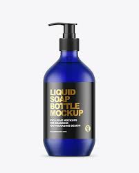 Clear Colored Liquid Soap Bottle With Pump Mockup Yellow Author