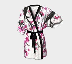 Pink And Purple Flower Kimono Robe Flower Kimono Pink And Purple Flowers Kimono Robe