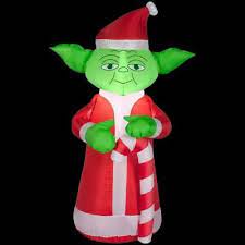 Gemmy 3 5 Ft Led Inflatable Outdoor Yoda 34781 At The Home Depot Star Wars Christmas Star Wars Yoda Yard Decor